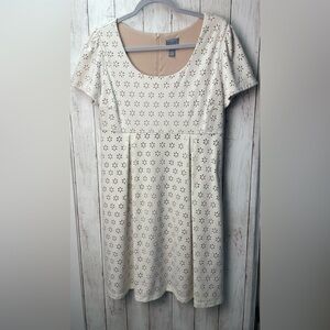White Floral Eyelet Dress size 12
